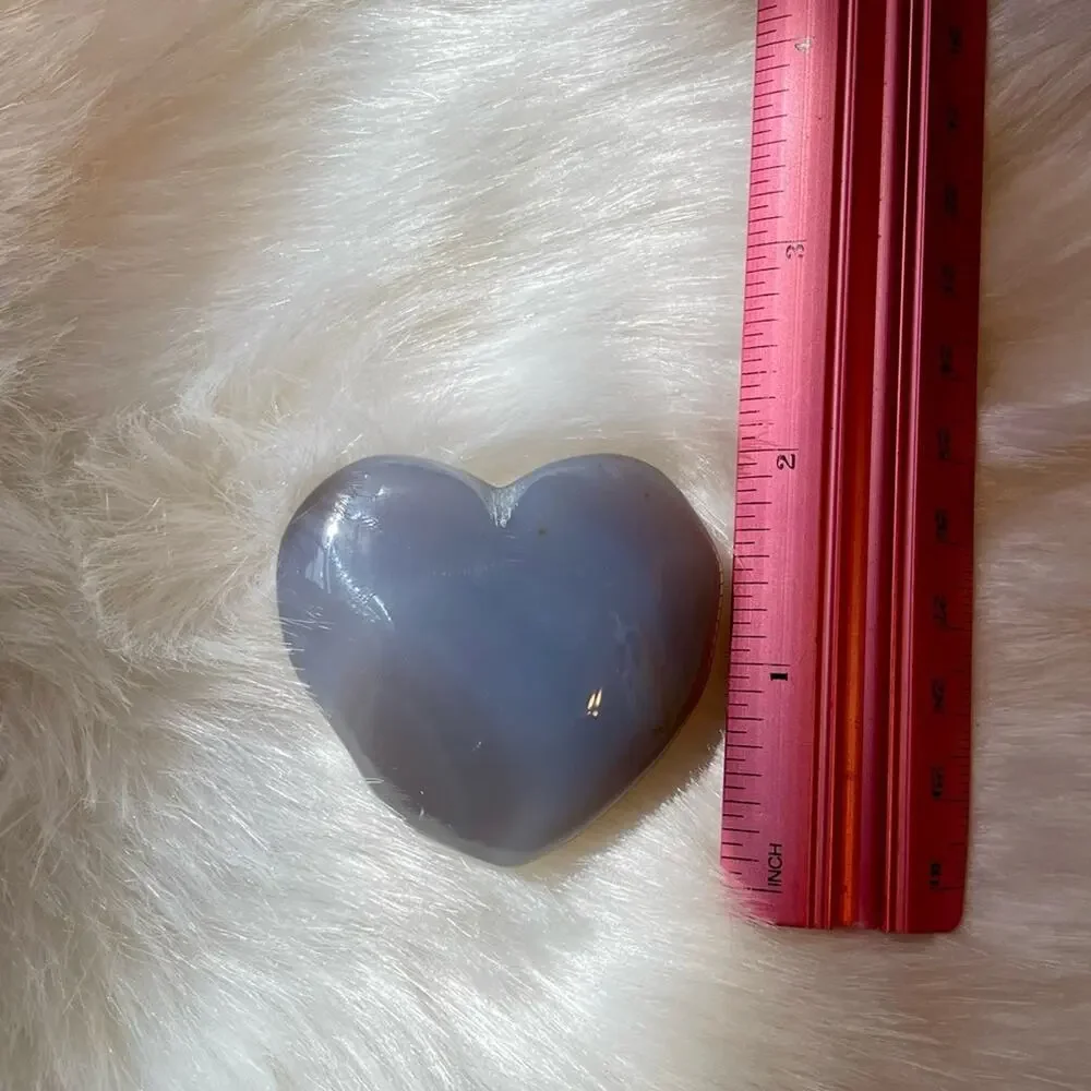 Gray Agate Heart Palmstone #1